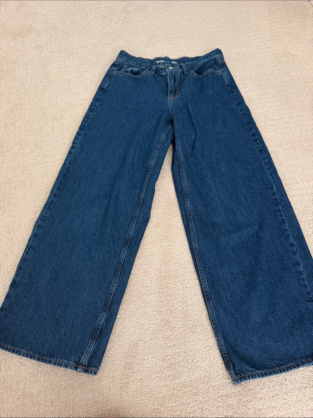 Old Navy Wide Leg Dark Blue Women's Jeans